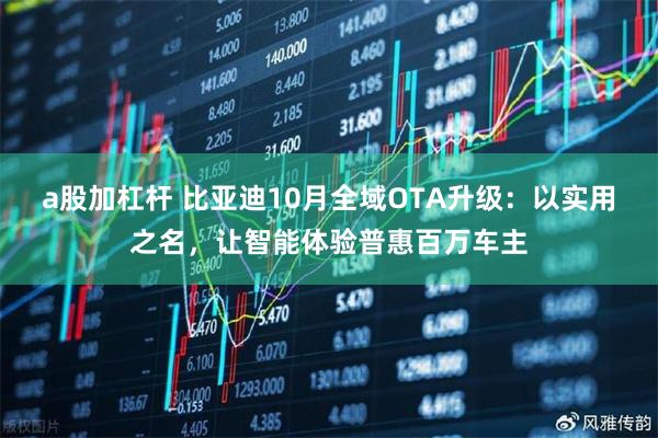 a股加杠杆 比亚迪10月全域OTA升级：以实用之名，让智能体验普惠百万车主